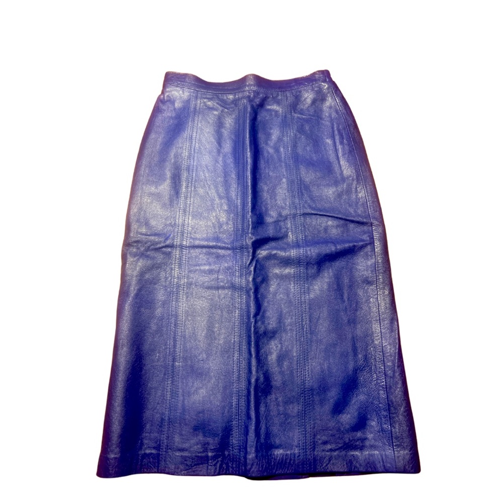 Vintage Italian Leather midi skirt